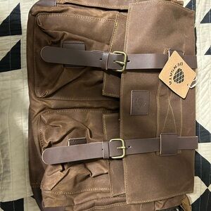 Brown Waxed Canvas Laptop Bag